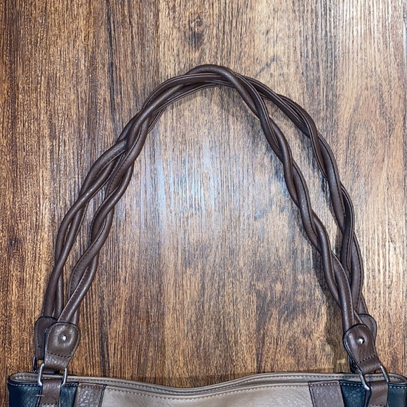 Rosetti Brown/Taupe/Black Tassel Shoulder Purse - Picture 3 of 16